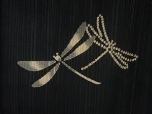 アンティーク　夢工房　透かし織とんぼ模様着物